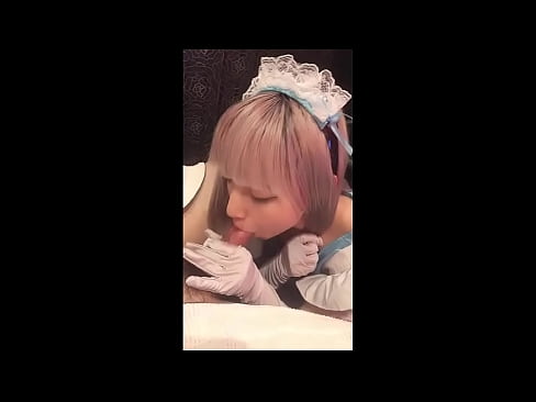 ❤️ 日本のアイドル「まゆか」、フレンチメイドのコスプレ、その1、ローションでフェラチオ、自慰行為 ジャストポルノ ❌️❤